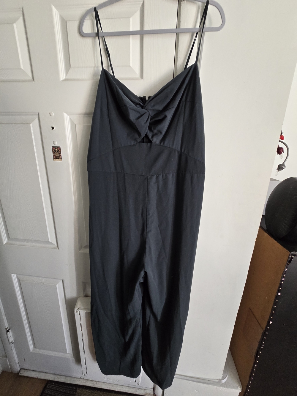 Abercrombie & Fitch Black Twist-Front Wide-Leg Jumpsuit